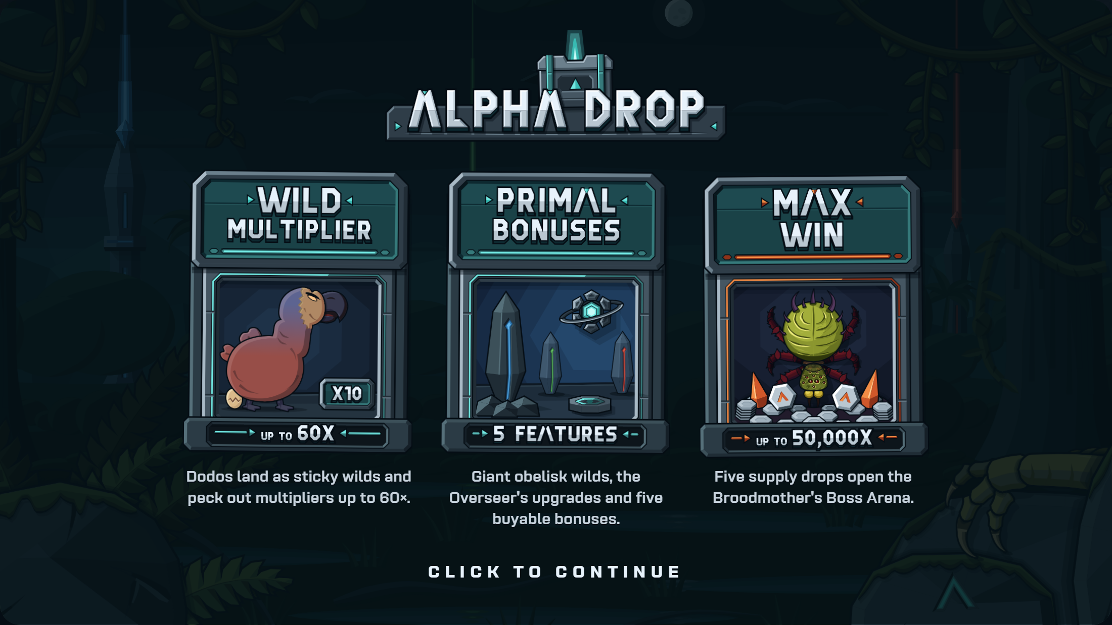 ΛLPHΛ DROP feature intro screen